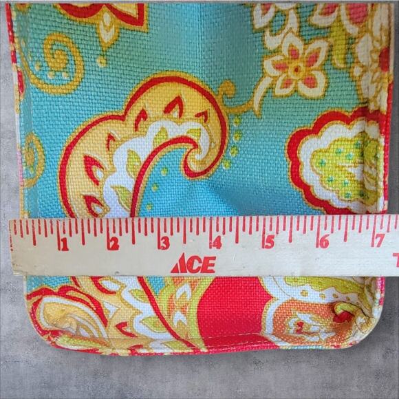 SPARTINA 449 Fiddlers Cove Market Tote Bag Linen Paisley Travel Handbag Shopping - Picture 12 of 14